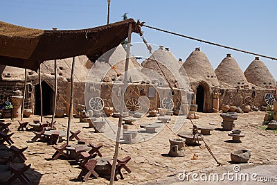 Beehive desert houses Stock Photo