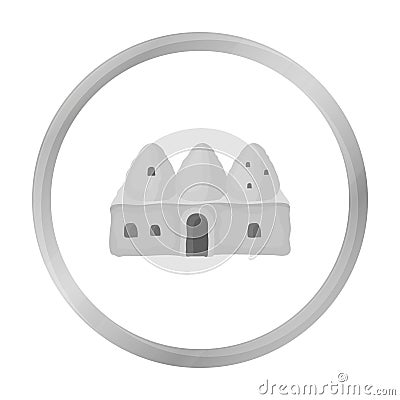 Beehive house icon isolated on white. Turkey symbol. Vector Illustration