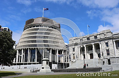 Beehive, Parliament House, Wellington, New Zealand Editorial Stock Photo