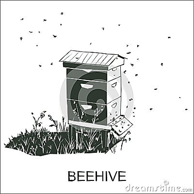 Beehive vector Vector Illustration