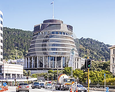 The Beehive, Wellington Editorial Stock Photo