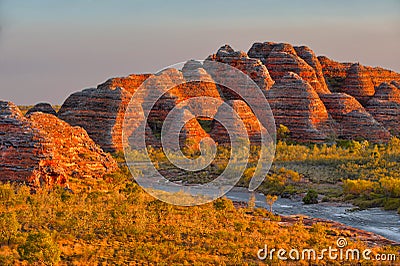 Beehives in Bungle Bungles National Park Stock Photo