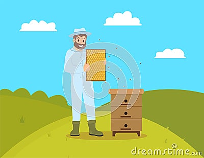 Beekeeper Beekeeping Male Vector Illustration Vector Illustration