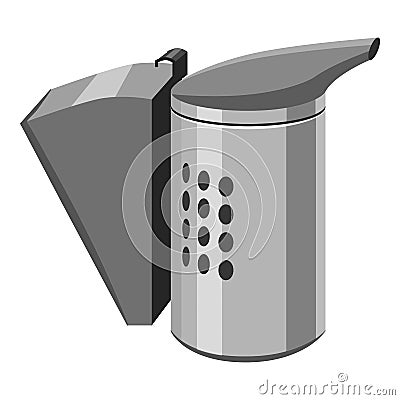 Beekeeping smoker icon, gray monochrome style Vector Illustration