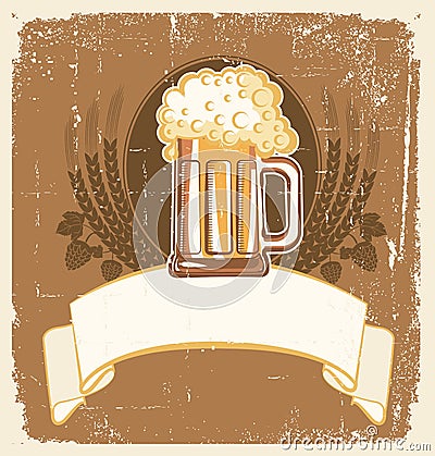 Beer background Vector Illustration