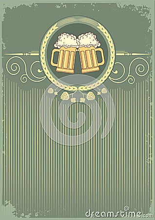 Beer background Vector Illustration