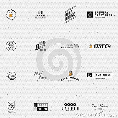 Beer badges logos and labels for any use Vector Illustration