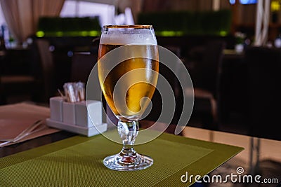 Beer bar cafe glass lager, ale Stock Photo