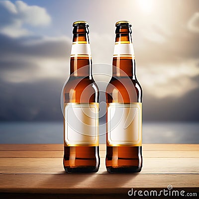 Beer blank generic product packaging mockup Stock Photo