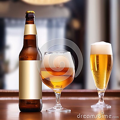 Beer blank generic product packaging mockup Stock Photo