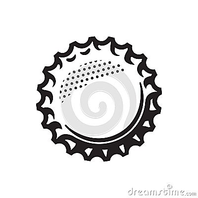 Beer bottle cap. Vector illustration isolated on white background. Vector Illustration