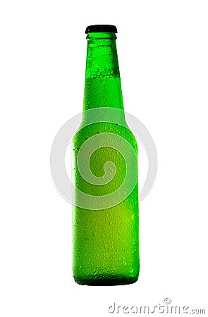 Beer Bottle with Condensation Stock Photo