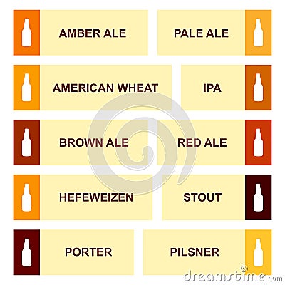 Beer bottle craft vintage type infographic chart Vector Illustration