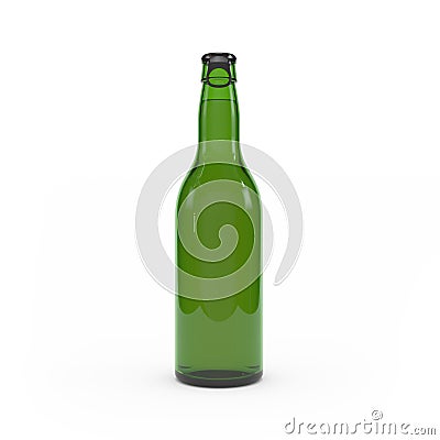 Beer bottle 3d rendering Stock Photo