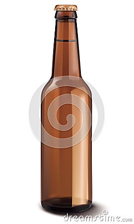 Beer bottle isolated. Vector illustration Vector Illustration