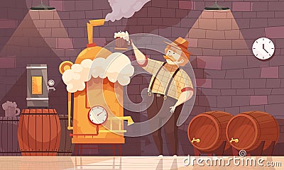 Beer Brewer Vector Illustration Vector Illustration
