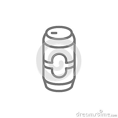 Beer can line icon. Vector Illustration