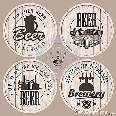 Beer casks Vector Illustration