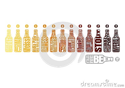 Beer color chart Vector Illustration