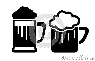 Beer cup vector icon Vector Illustration