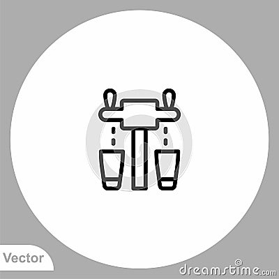 Beer dispenser vector icon sign symbol Vector Illustration