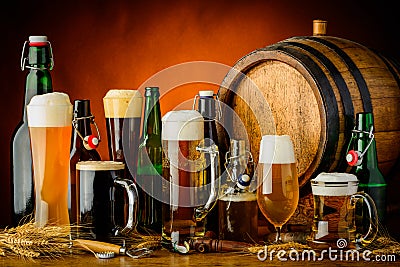 Beer drinks Stock Photo