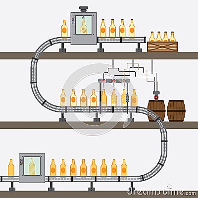 Beer factory Vector Illustration