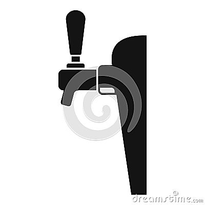 Beer faucet icon, simple style Vector Illustration