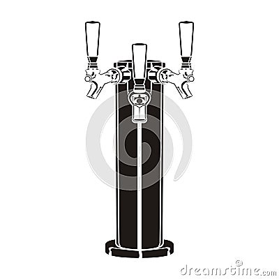 Beer faucet monochrome Stock Photo