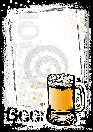 Beer fest poster background Vector Illustration