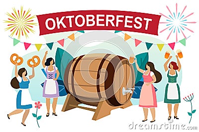 Beer festival Oktoberfest Vector Illustration