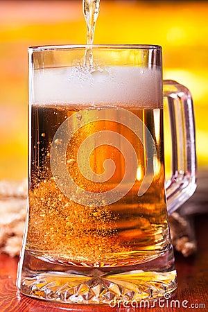 Beer filling up Stock Photo