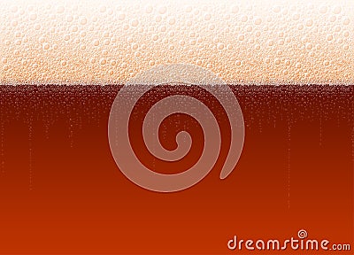 Beer Foam Bubbles Background Realistic Dark Stout Porter Drink Vector Illustration