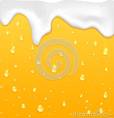 Beer with foam Vector Illustration