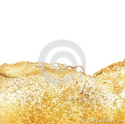 Beer foam flowing Stock Photo