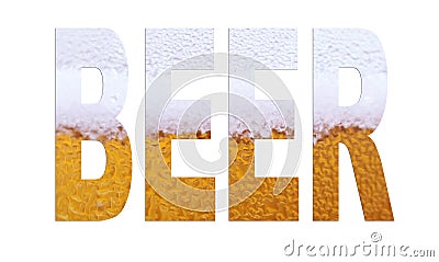 Beer font Stock Photo