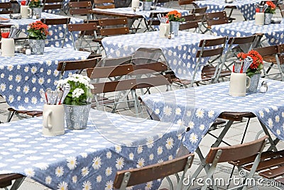 Beer garden munich Stock Photo