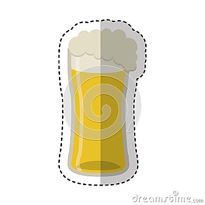 Beer glass isolated icon Vector Illustration