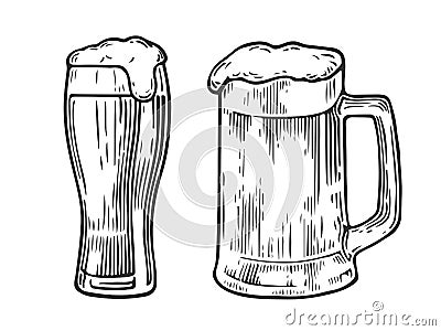 Beer glass mag Cartoon Illustration