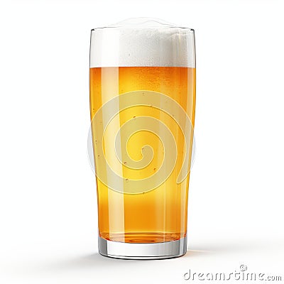Realistic Lager Cup Mock Up On White Background Stock Photo