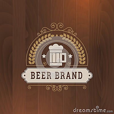 Beer icon business label design Vector Illustration