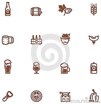 Beer icon set Vector Illustration