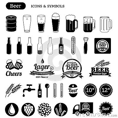 Beer icons Vector Illustration