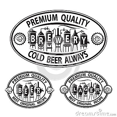 Beer icons set Vector Illustration