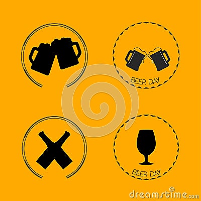 Beer Illustration Vector On background Stock Photo