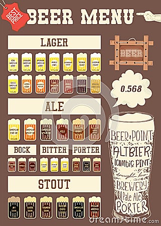 Beer Infographic Vector Illustration
