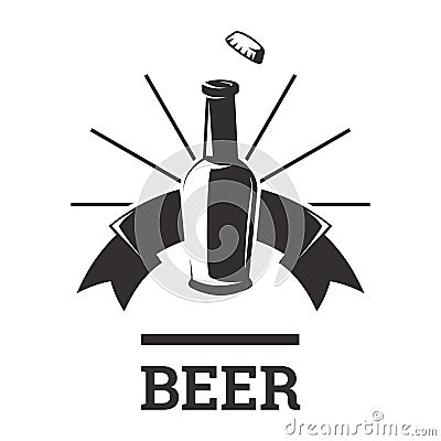 Beer insignia badge Vector Illustration