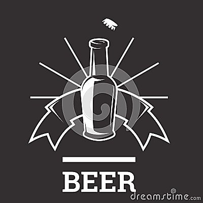 Beer insignia badge Vector Illustration