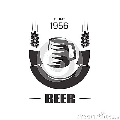 Beer insignia badge Vector Illustration