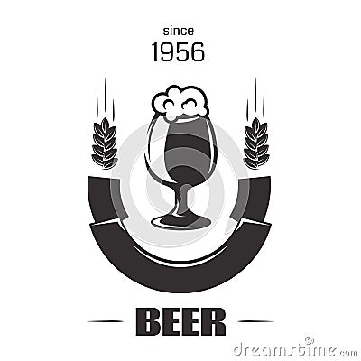 Beer insignia badge Vector Illustration